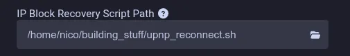 IP block recovery script setting