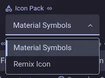 Icon pack setting