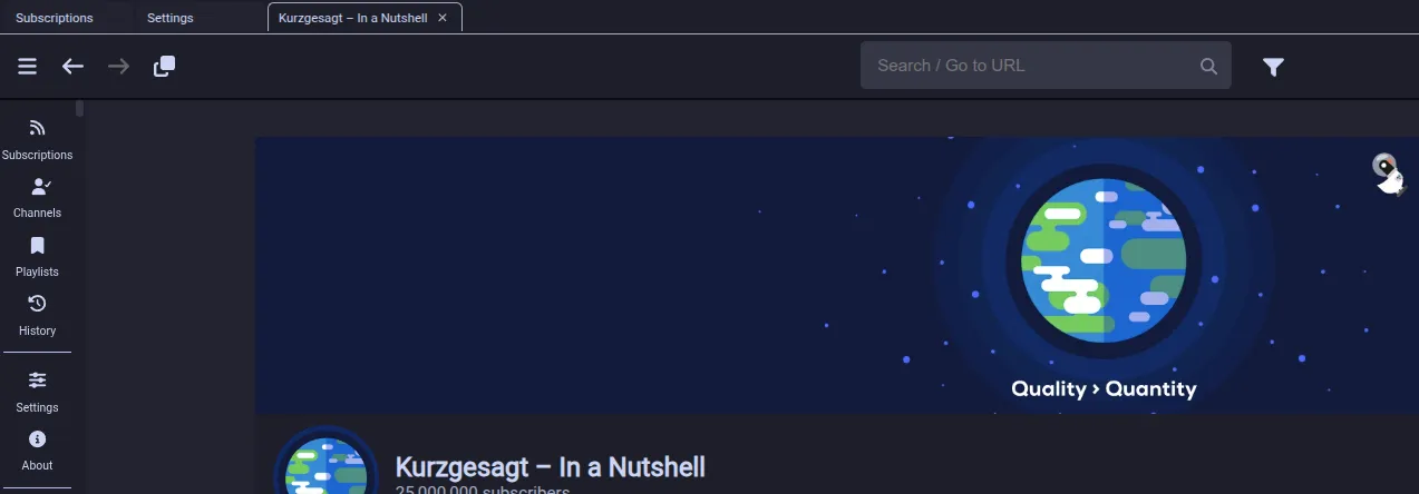 Experimental tab support