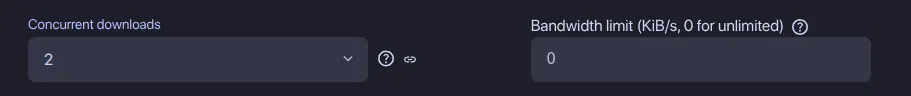 Download queue controls