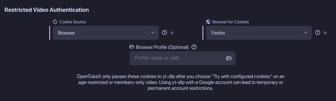 Restricted video playback controls