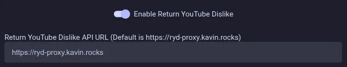Return YouTube Dislike in video view