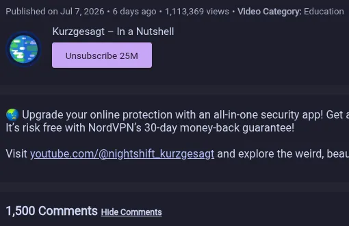 Additional video metadata
