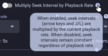Seek interval setting