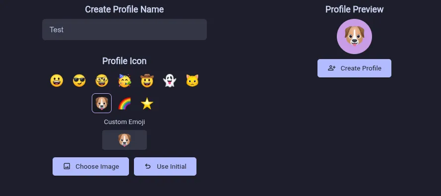 Custom profile icons