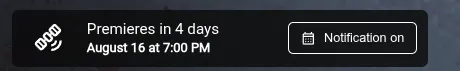 Scheduled video notification