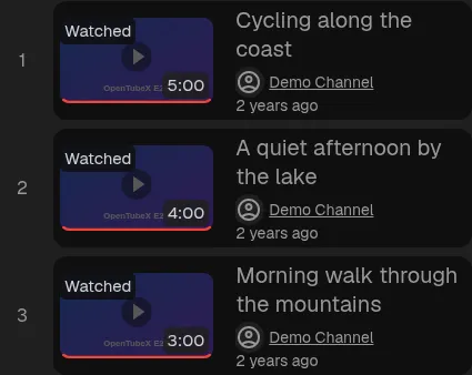 Mobile playlist spacing