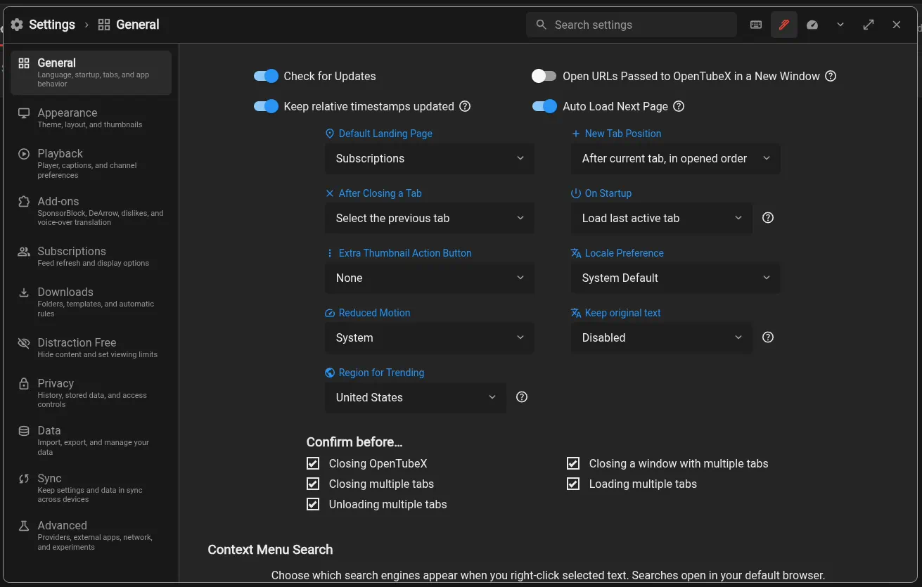 settings overhaul