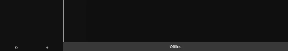 The disconnected indicator stops at the vertical tab sidebar