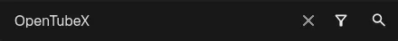 Search bar in the default dark theme