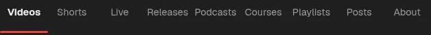 Channel tabs fit in one row with an animated active indicator