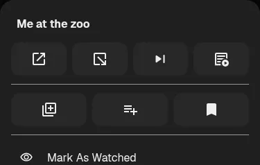 Background-tab shortcut in the mobile video menu