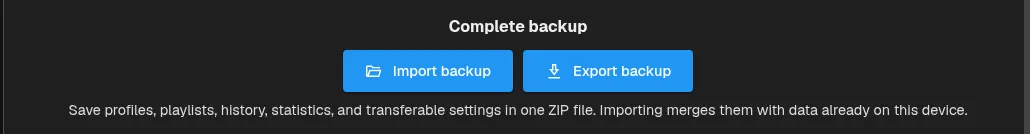 Unified backup controls