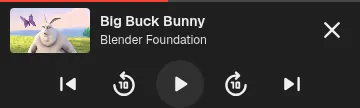 Mobile mini-player with playback progress and playlist controls