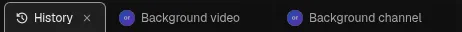 Avatars on unloaded background video and channel tabs