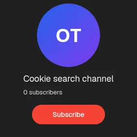 Channel avatar loaded in a cookie-backed search